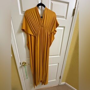 Elegant Mustard Yellow Maxi Dress